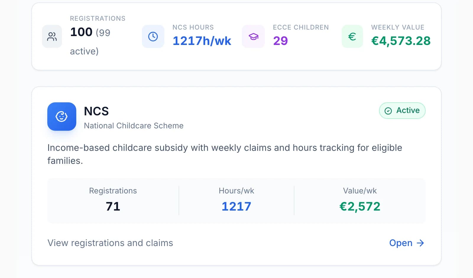 HiveSync Early Years Hive import and scheme summaries